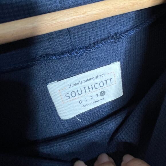 Southcott Threads Women's Waffle Knit Cowl Neck Navy Dress with Pockets Size XL - Picture 4 of 8